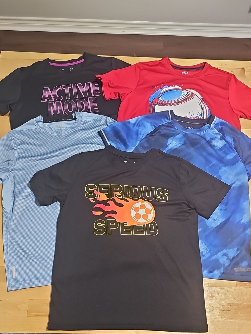 Boys 10/12 Husky Activewear T-Shirt Lot of 5
